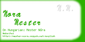 nora mester business card